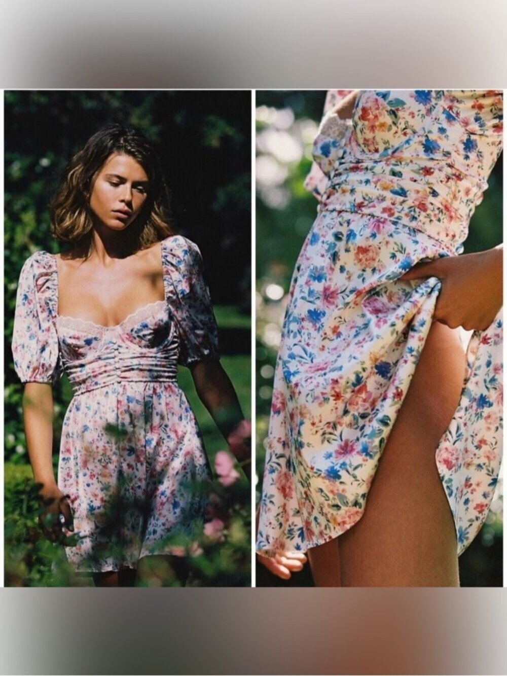 For love and lemons Juliet floral mini dress medium